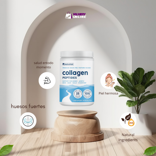 Proteína en polvo de péptidos de colágeno para piel, cabello y uñas, colágeno en polvo para piel